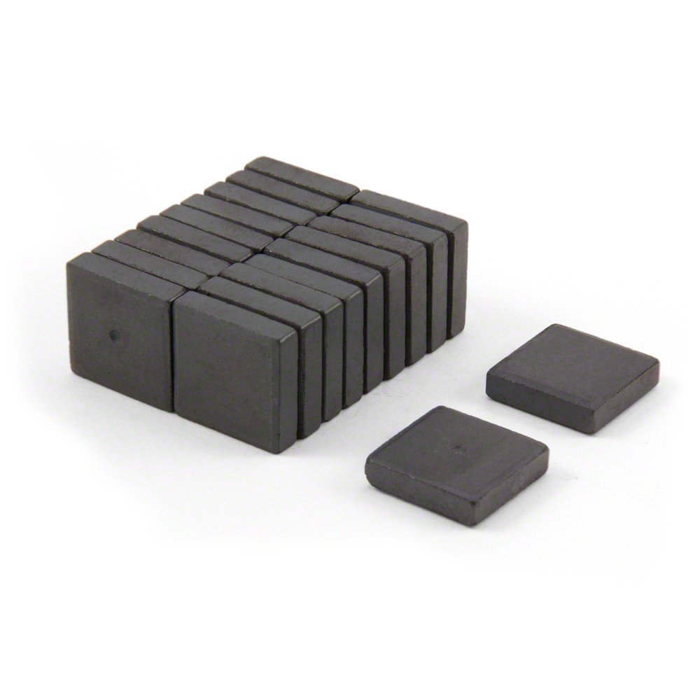 Aimants de Ferrite Y10 Pour Les Arts, L'Artisanat, la Fabrication de Modèles, Le Bricolage et Les Passe-Temps - 19mm x 19mm x 5mm D'Épaisseur - 0,48kg de Traction - Pack de 400