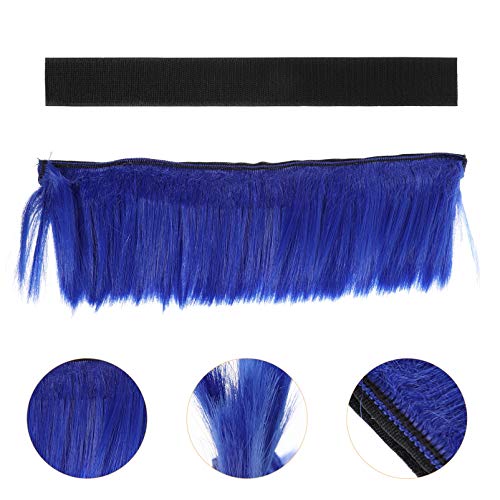 CLISPEED Capacete Azul Peruca Moicano Capacete Falcões Falsos Capacete de Equitação Decorativo Peruc