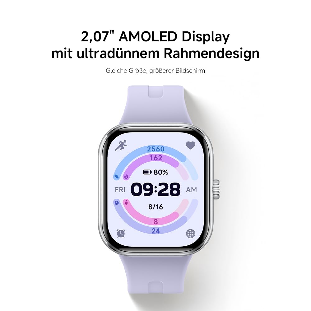 XIAOMI Redmi Watch 5 Smartwatch, Sport- und Fitnessüberwachung, 53mm AMOLED, 24 Tage Akkulaufzeit, 150+ Sportmodi, Herzfrequenzüberwachung, Schlafüberwachung, 5ATM, GPS, Android™ & iOS