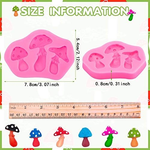 2 Pieces Mushroom Shaped Silicone Mold Mushroom Shape Vegetable Keychain Silicone Mold Chocolate Candy Clay Moulds For Diy Desserts Crystal Ice Cube Mould Handmade Cupcake Decor (Irregular) #TOP1