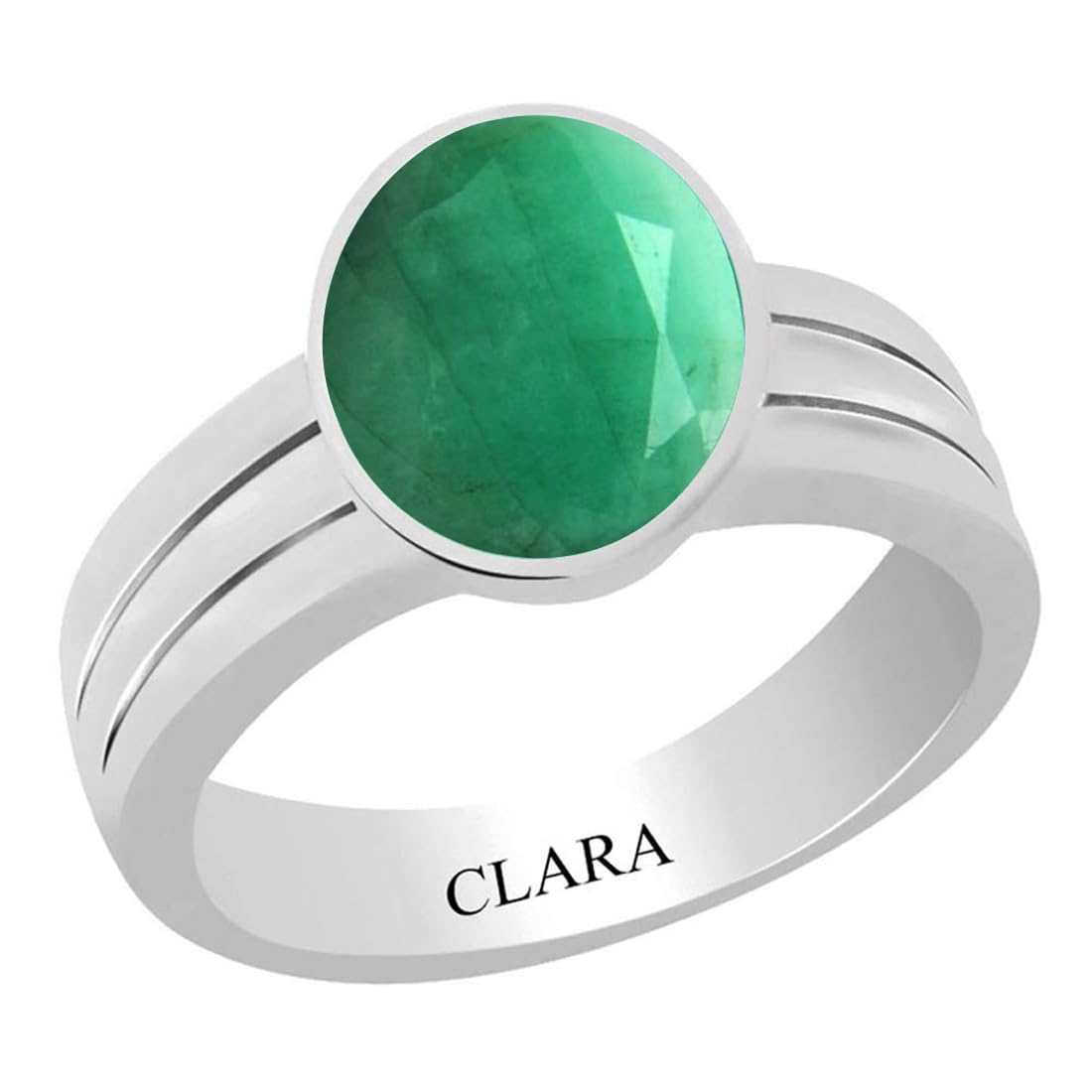 Clara Certified Emerald (Panna) 3cts or 3.25ratti Stunning Silver Ring for men and women-20 (B09WTNH11M) Amazon Price History, Amazon Price Tracker