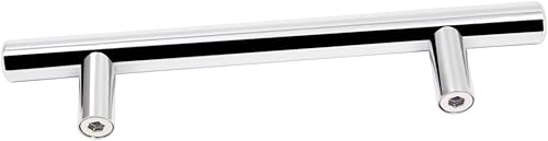 Miniatura 5 de Probrico Paquete de 15 manijas de gabinete cromadas pulidas de 4 pulgadas, 4.016 in entre los centros de agujeros en T, tiradores de manija