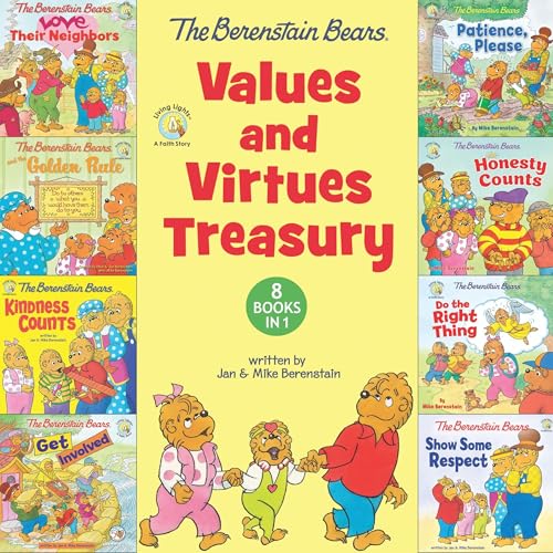 The Berenstain Bears Values and Virtues Treasury Audiolibro Por Mike Berenstain arte de portada