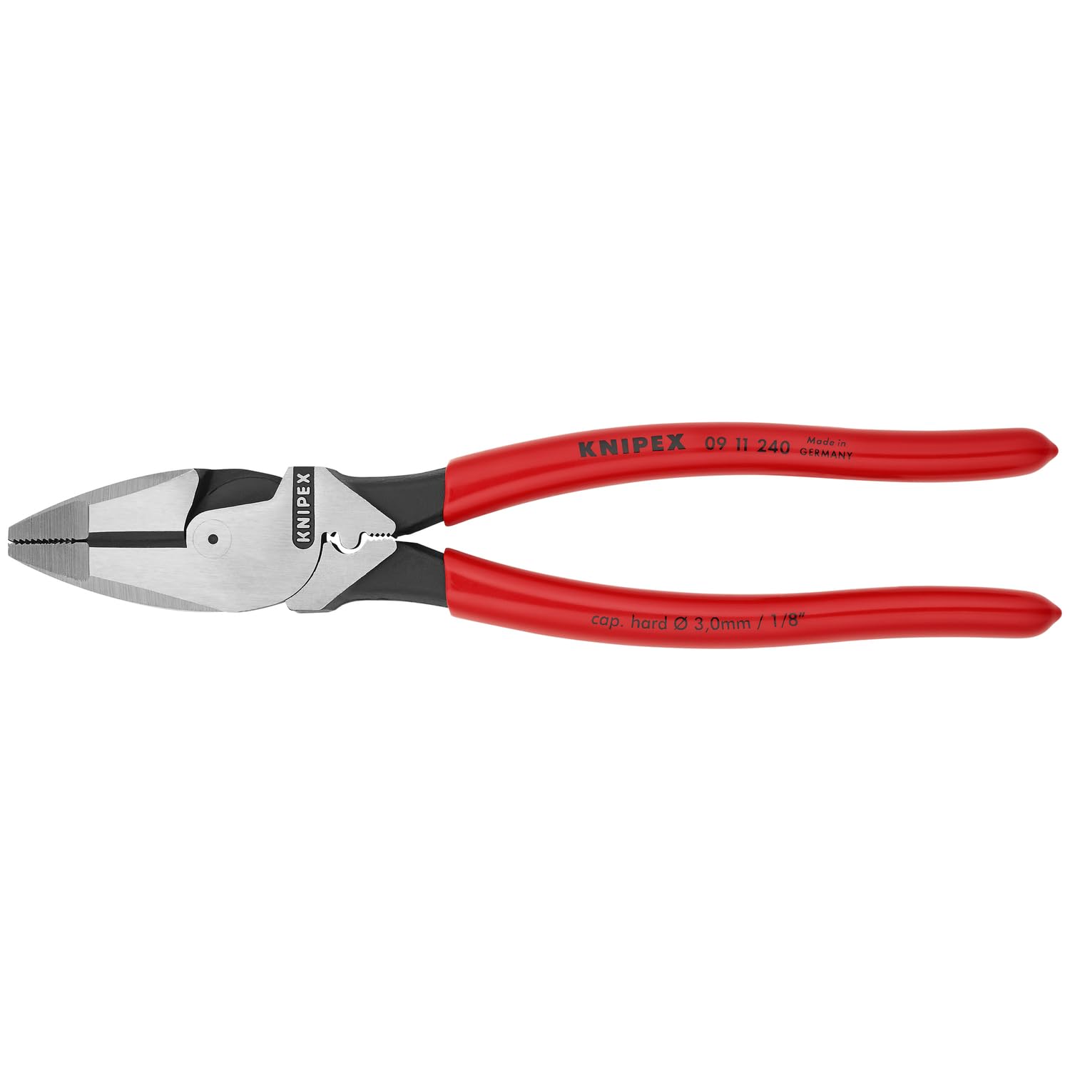 09 11 240 SBA High Leverage Lineman Pliers New England with Tape Puller and Crimper