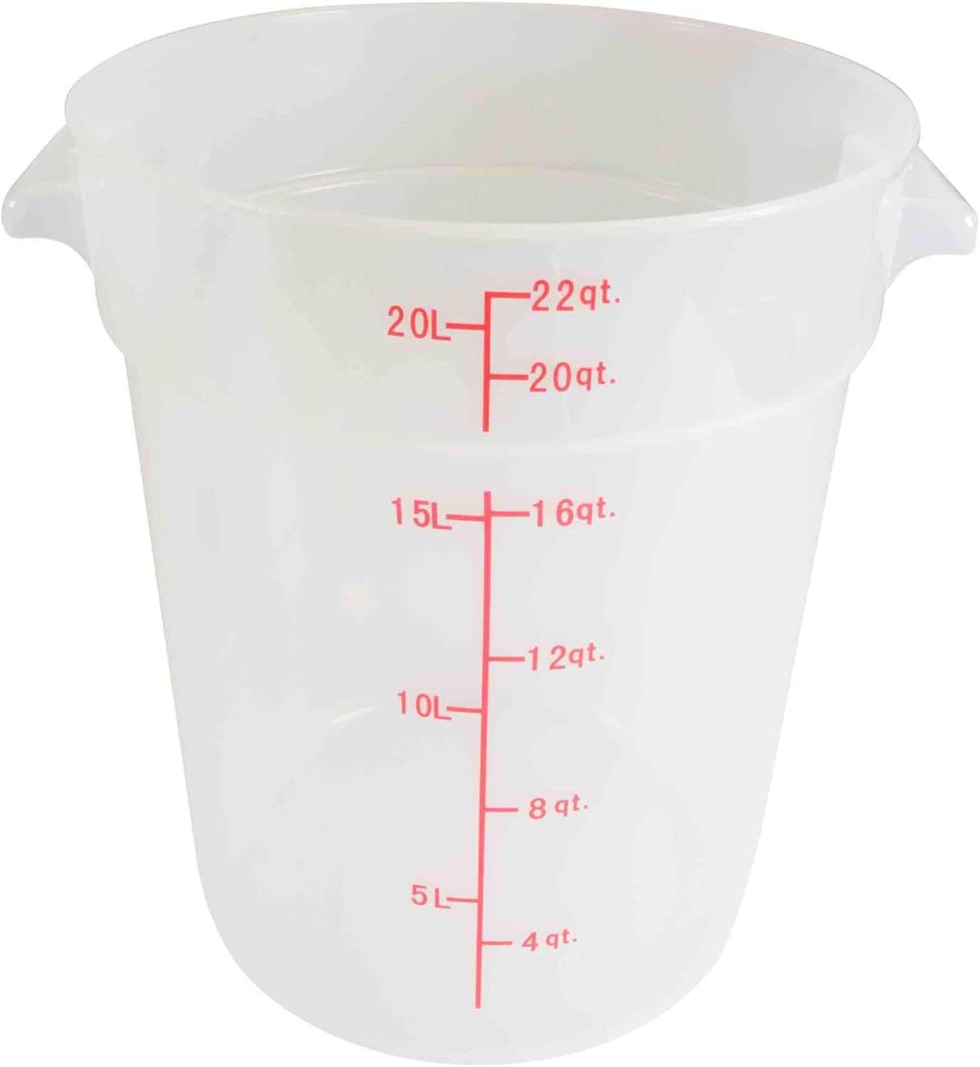 TrueCraftware- 22 Qt. Round Food Storage Container Translucent Polypropylene- Food Storage Containers Meal Prep Containers Reusable Food Containers for Pantry Kitchen Storage and Organization