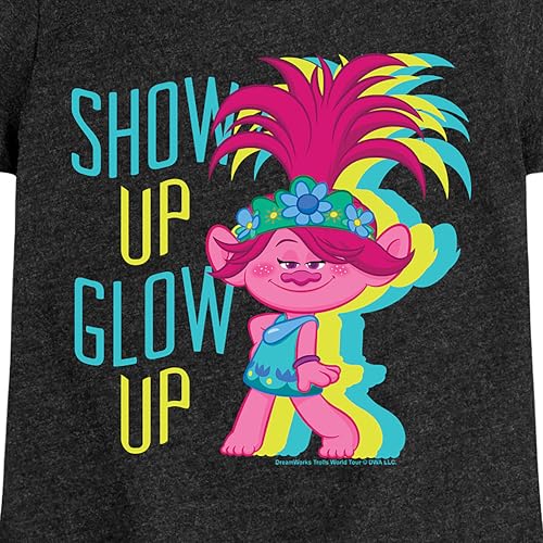 Trolls - Show Up Glow Up Poppy - Toddler & Youth Girls Short Sleeve Graphic T-Shirt3