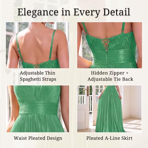 Image of Sexy Backless Maxi Formal Dress for Women with Sequin, Sleeveless Pleated Evening Gowns for Wedding and Cocktail