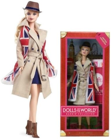 2012 Barbie Dolls of the World, United Kingdom / England / Britain Passport Pink Label