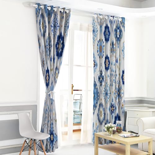 Rideau oeillets isolant thermique pour bloquer le froid dans le salon et la chambre
