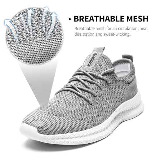 Image of Men's Walking Running Shoes Slip On Sneakers Non Slip Athletic Sports Tennis Fitness Casual Workout Gym Shoes Lightweight Trainers Fashion Soft Comfortable Shoe