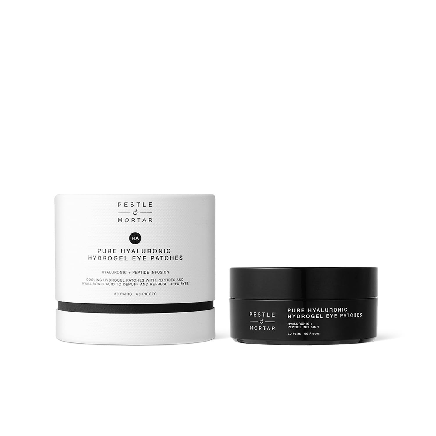 Pestle & Mortar Pure Hyaluronic Hydrogel Eye Patches, 30 works, Cooling Under-Eye Treatment with Peptides for Hydration and Depuffing - Image 3