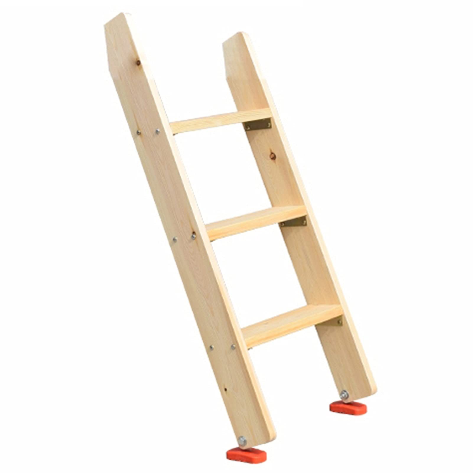 Evita caídas con la escalera de litera de madera estable y patas antideslizantes de seguridad