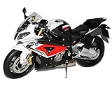 Aus Metall mit Plastikteilen B-M-W S1000RR Weiss Rot Ab 2009 1/10 Schuco Modell Motorrad mit individiuellem Wunschkennzeichen