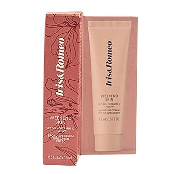 IRIS&ROMEO Mini Weekend Skin SPF 50 Instant Glow Tinted Mineral Sunscreen with Vitamin C + Niacinamide