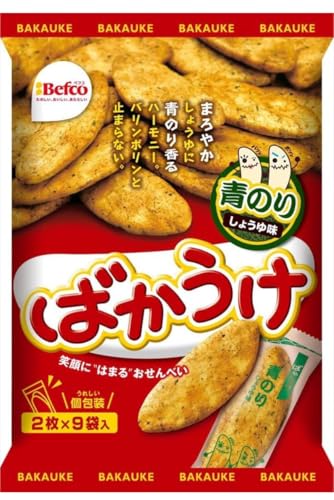 栗山米菓 ばかうけ青のり 18枚×2袋 間食★おやつにも★