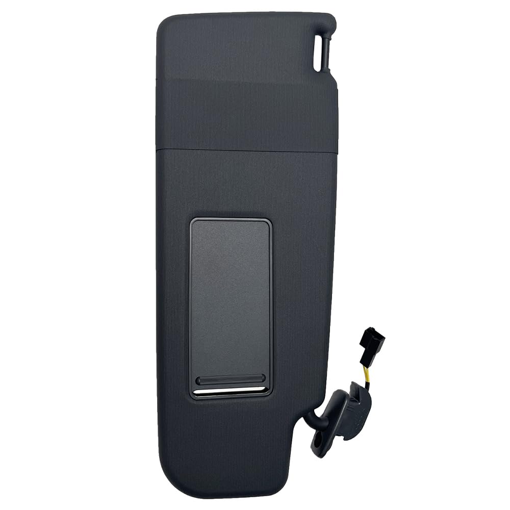 5U0857552 Front Sun Visor Panel with Makeup Mirror Compatible with VW Golf 4 Black Passenger Side Sunshield