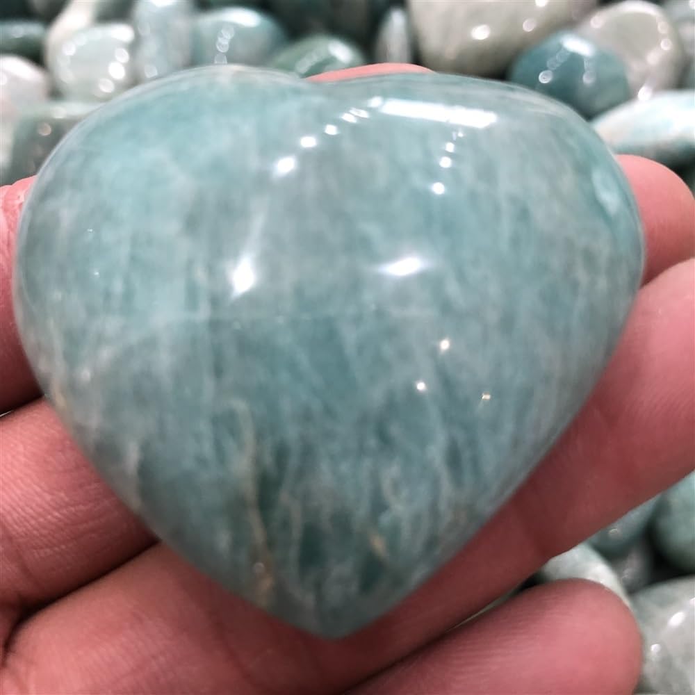 AUOQKQUT Beautiful Tianhe Stone Heart, Tianhe Stone Crystal Heart Home Decor(L 5pcs)