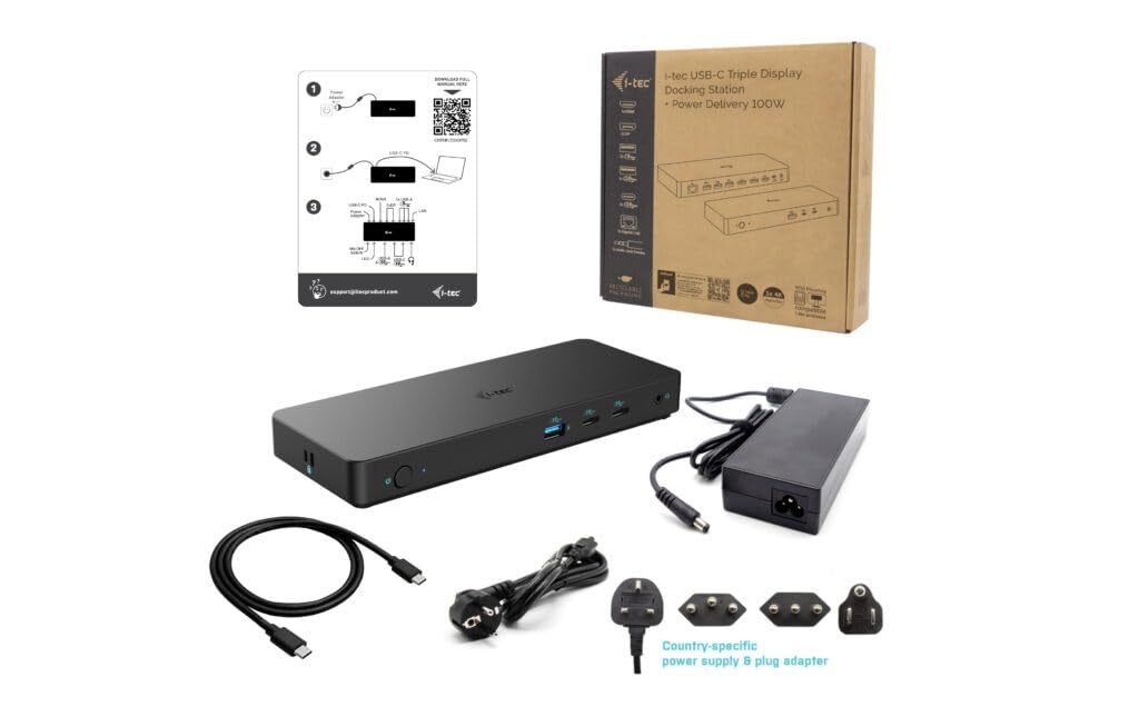 I-Tec UsB-C Triple Display Docking Station Gen 2 Pro + Power Delivery 100w - Kabelgebunden - Usb 3.2 Gen 1 (3.1 Gen 1) TypE-C - 100 W - 3,5 Mm - 10,1