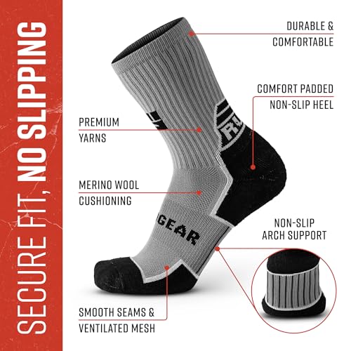 Ruck Socks, Merino Wool Tactical Boot Socks for Military, Rucking, Hiking, and Outdoor Adventures, USA-Made Crew Socks4