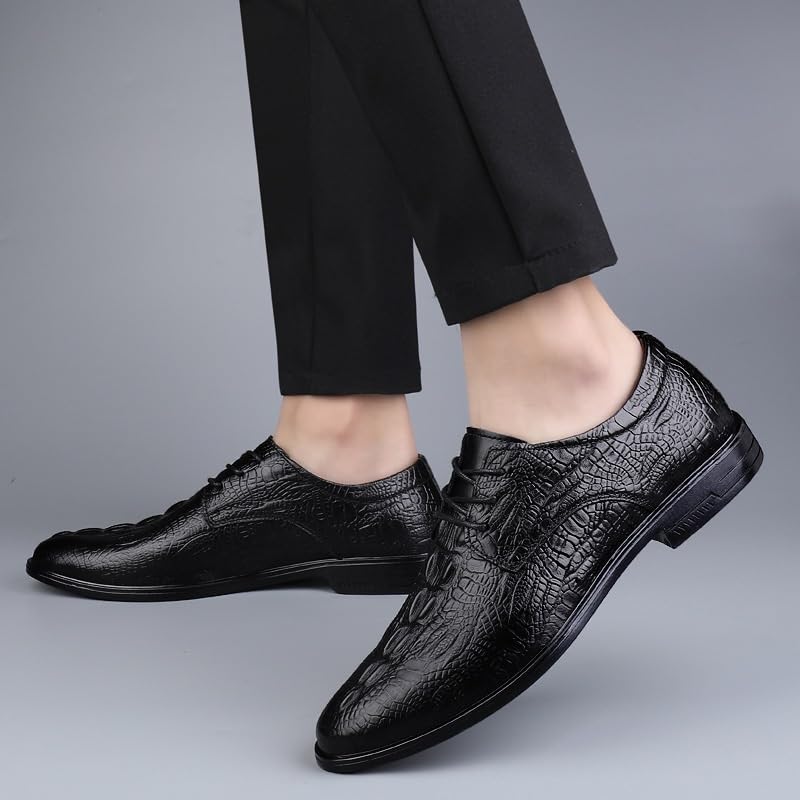 Wedding Men's Leather Oxfords Men's Stylish Wingtip Shoes Men's Comfortable Dress Shoes2