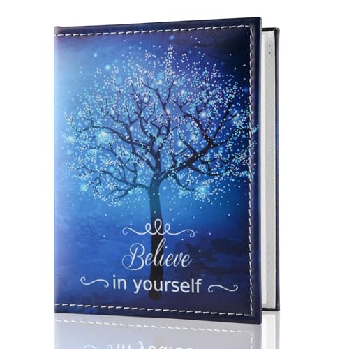HAYHOI Photo Album 4x6 Photos （10x15 cm） 52 Photos Small Mini Capacity Vegan Leather Cover Photo Album, Portable Wallet Photo Album for Family Wedding Girls (Tree)