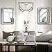 XIHACTY 2 Piece Wall Mirrors, Crush Diamond Wall Décor Silver Decorative Mirrors for Living Room , Bedroom, Bathroom. (11”x15”)