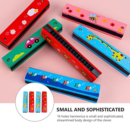 CANIGHT 4 Pièces en Bois Rangées Double Rangée Harmonica Jouet pour Dessin Animé Impression Instrument Enfants Débutant… - Les Beatles, Paul McCartney, John Lennon, RIngo Starr, George Harrison CANIGHT 4 Pièces en Bois Rangées Double Rangée Harmonica Jouet pour Dessin Animé Impression Instrument Enfants Débutant… – Image 4