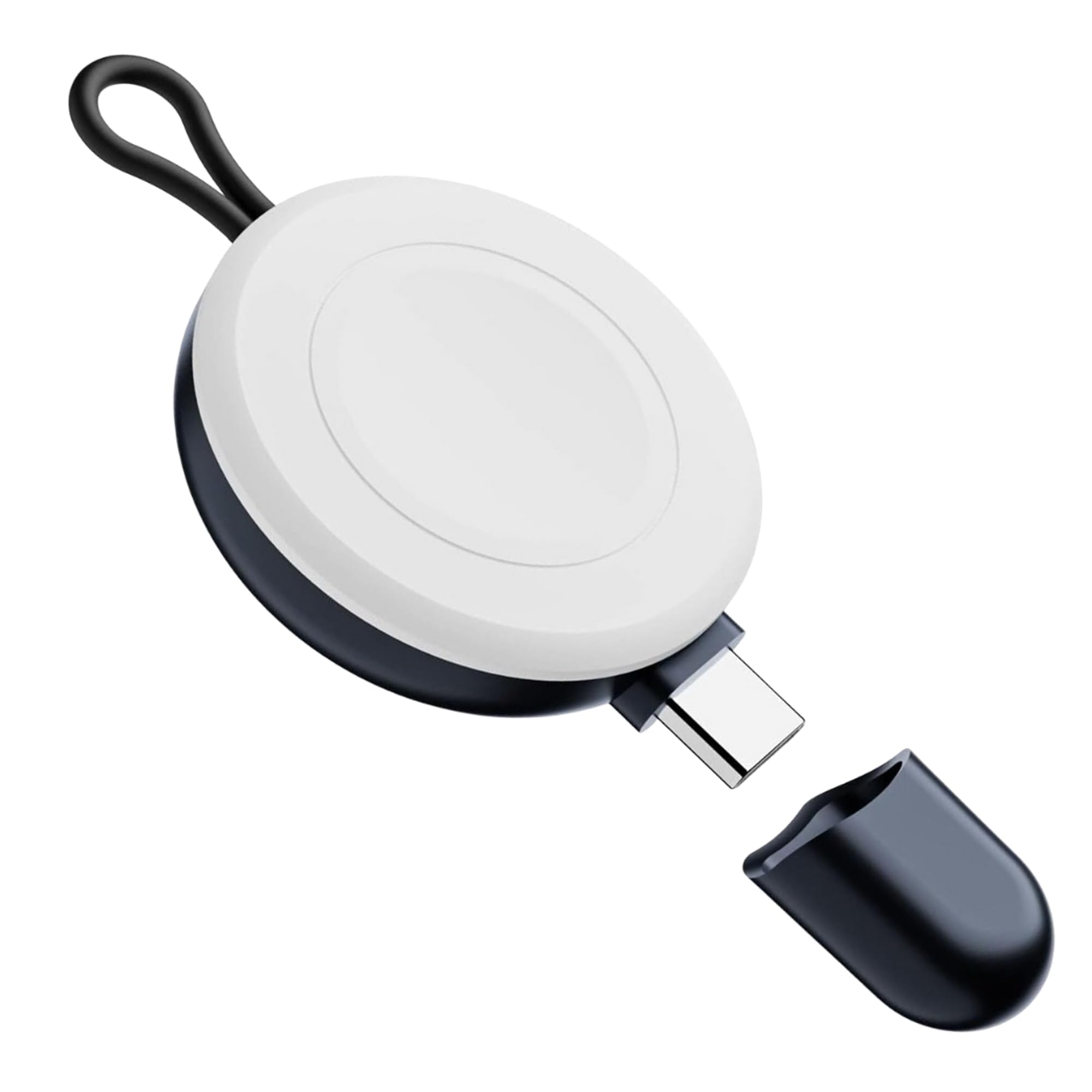 USB-C Compact Charger for Apple Watch Ultra, Wireless Magnetic Fast Charging Compatible with Apple Watch Ultra 3, Ultra 2, Series 10/9/8/7/6/5/4/3/SE Travel Pod Charger & Older Versions