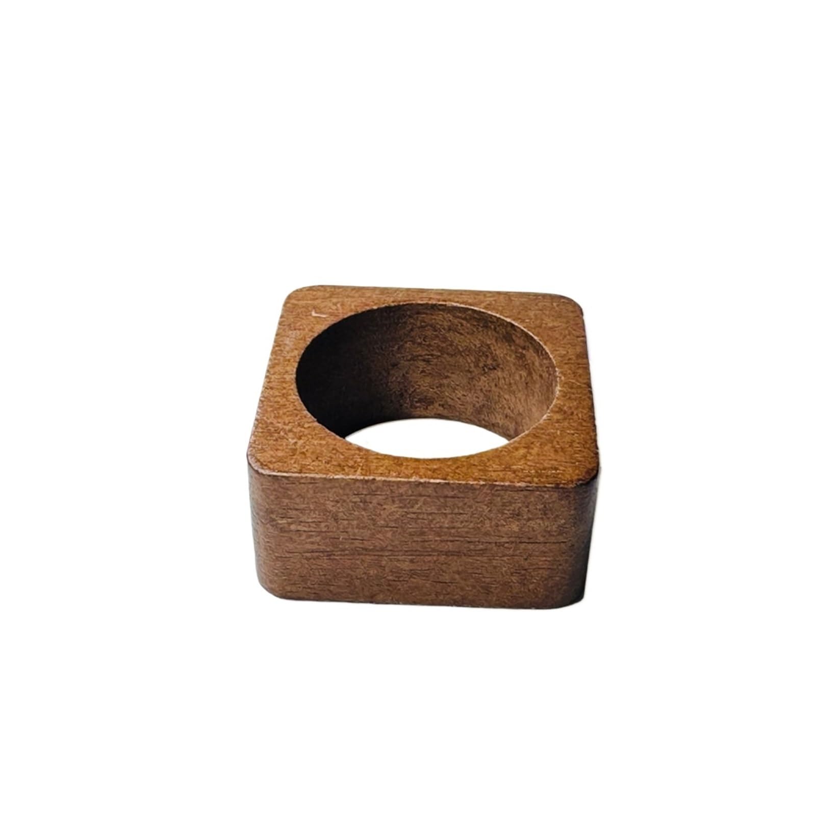 Napkin Rings 8pcs Round napkins in wood color napkin clasps rings simple hotel table decoration for Dining Table Decor(B)