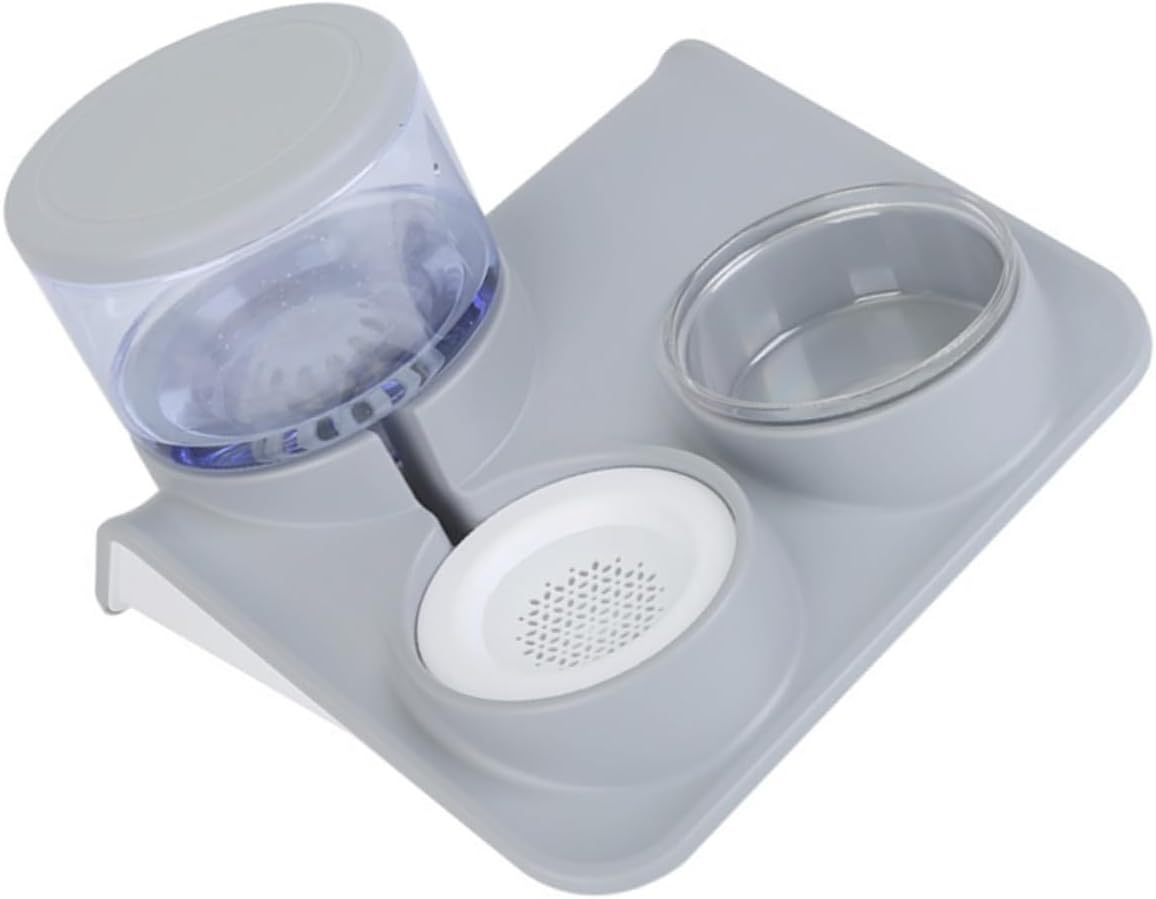 POPETPOP 1pc Pet Feeder Bowl and Water Dispenser for Cats and Dogs Capacity Automatic Pet Drinking Fountain Easy to Clean Non-Slip Design Sanitary and