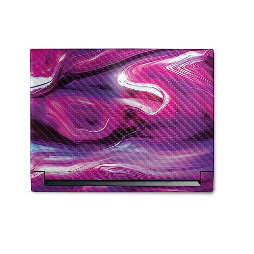 Image of MightySkins Carbon Fiber Skin Compatible with Alienware M18 R1 (2023) Full Wrap Kit - Pink Melt | Protective, Durable Textured Carbon Fiber Finish | Easy to Apply & Change Styles | Made in The USA