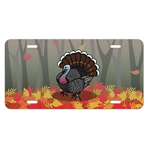 Preisvergleich Produktbild Monsety Nummernschildrahmen für Frauen, Türkei, Erntedankfest, Herbst-Kennzeichenhalter