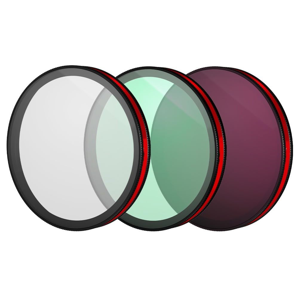 Osmo Action 6 ND - Kit de filtro de vidrio óptico de alta calidad UV CPL ND16 ND32 ND64, para lente compacta de 3 x 3 cm para protección, saturación de color mejorada