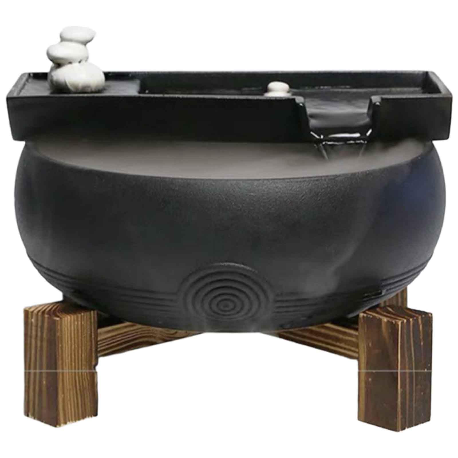 DFrywdgSEY tabletop fountain, Tabletop Fountain Indoor Waterfall Meditation Office Relaxing Ambiance for Home and Décor(B~large~with Atomizer)