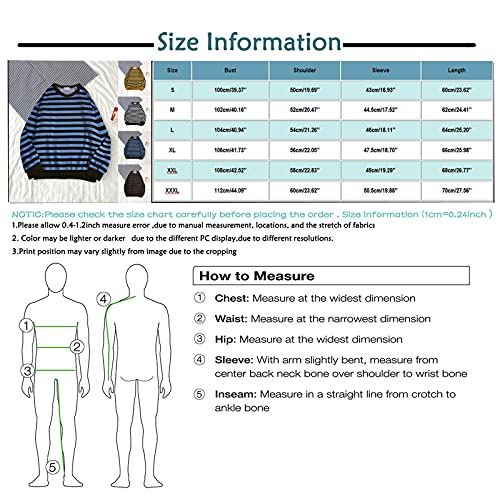 Men's Striped Sweatshirt Casual Long Sleeve Pullover Fashion Stripe Shirt Basic Crewneck Long-Sleeve Comforty Sport Tee Brown #TOP6
