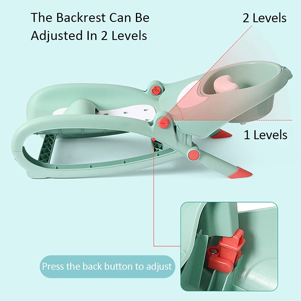 WAYUTO Foldable Baby Shampoo Chair with Shampoo Basin and Head Cushion Waterproof Kids Wash Hair Chair Comfortable Toddler Shampoo Chair Bather Girls Non Slip Kids Hair Washing Bath Seat(Pink)