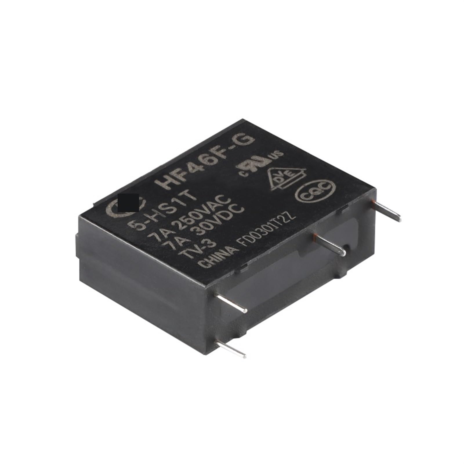Relé HF46F-G-24-HS1T de alta sensibilidad 24V y 4 pines para aislamiento eléctrico 7
