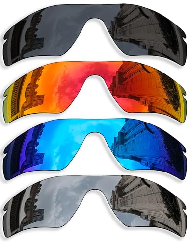 Image of 4 Pieces Polarized Replacement Lenses for Oakley Radar Path /Radar Path Asian Fit (AF) Sunglass, Anti-Scratch and Impact Resistant