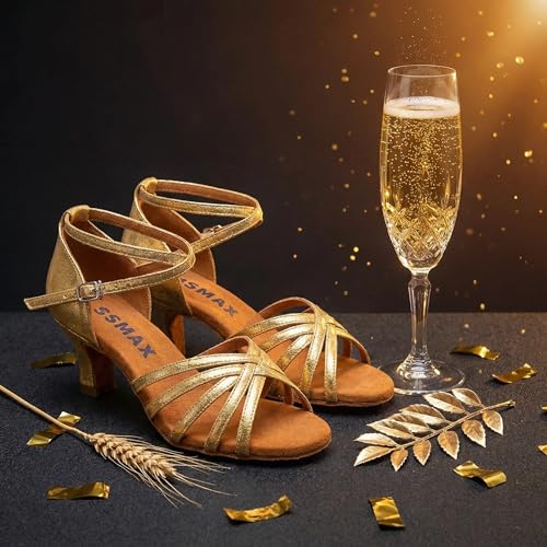Image of MSMAX Women's Practice Ballroom Dancing Shoes Indoor Performance Latin Dance Shoes for Woman
