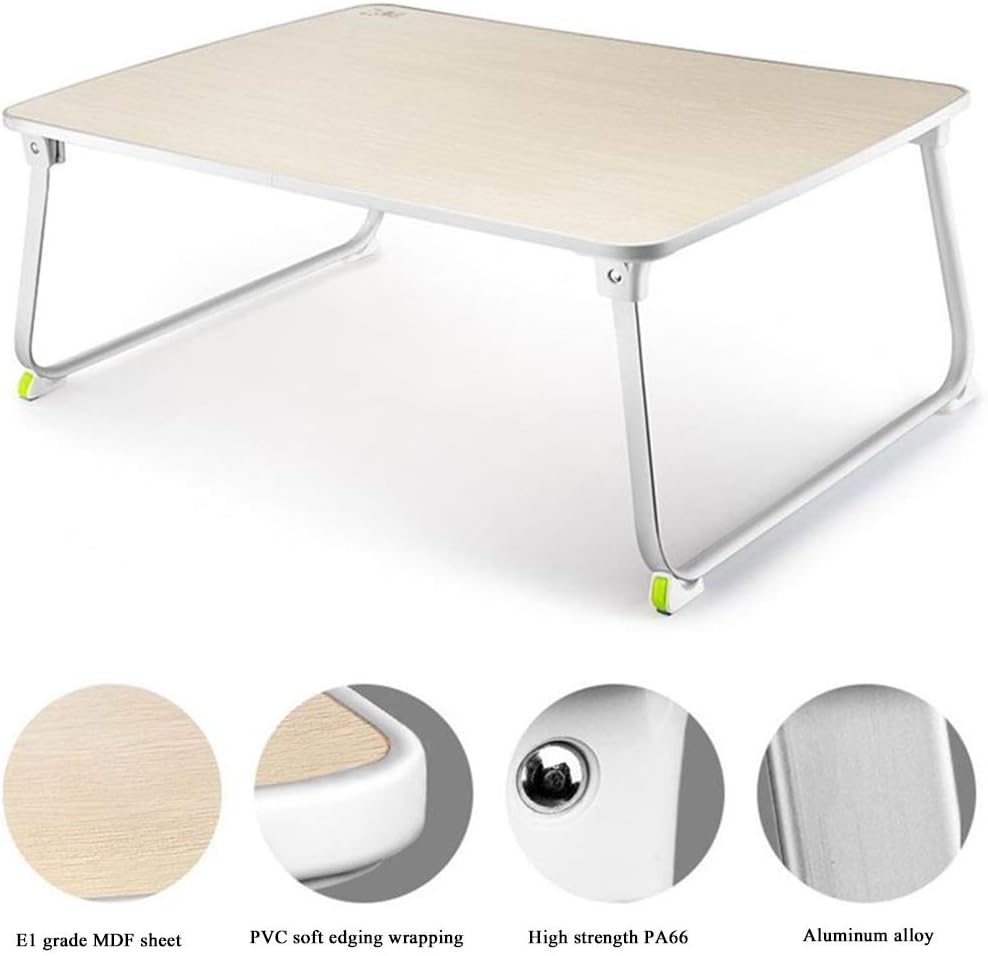 折り畳みテーブル ZXQZ キャンプテーブル、レイジーベッド折りたたみデスク、ラップ