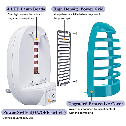 2 Pack Plug In Bug Zapper Indoor For Flying Insect Mosquito, Electronic Mosquito Zapper Gnat Traps With Led Light For Patio, Bedroom, Kitchen, Office #TOP1