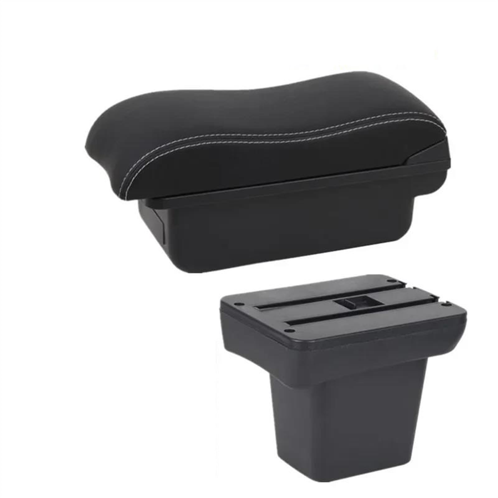 NOHEEU Car Accessories Armrest Box 2006-2012 Center Storage Dedicated Retrofit For Freelander 2(A2 white line)