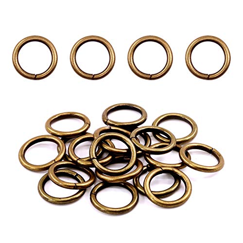 Anneaux en métal bronze de 16mm Swpeet en lot de 60 pièces robustes pour la maroquinerie durable