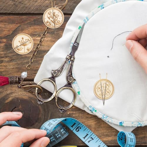 letsinstyle 6 Stück Blumen Magnetischer Nadelhalter Retro Bemalter Magnetischer Nadelhalter Für Nanny Nadeln Nähzubehör Für Kreuzstich Stickerei Handarbeitswerkzeuge