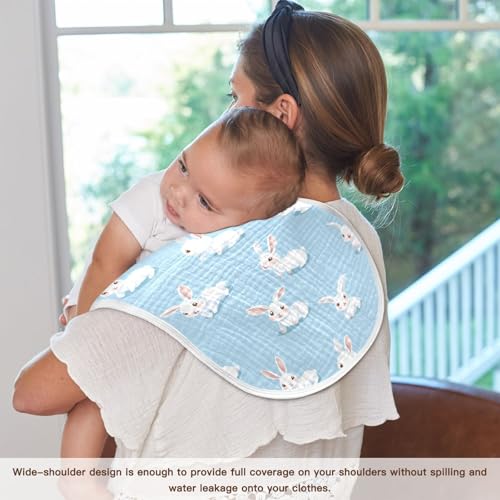 vvfelixl Cute Bunnies Burp Cloths for Baby Boy Girls Baby Washcloths Burp Rags 1 Pack4