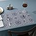 Imagen de CEVAN Manteles Individuales Lino Tela Decoracion Tapete Mesa Camilla Rectangular Arte Retro Juego de 1