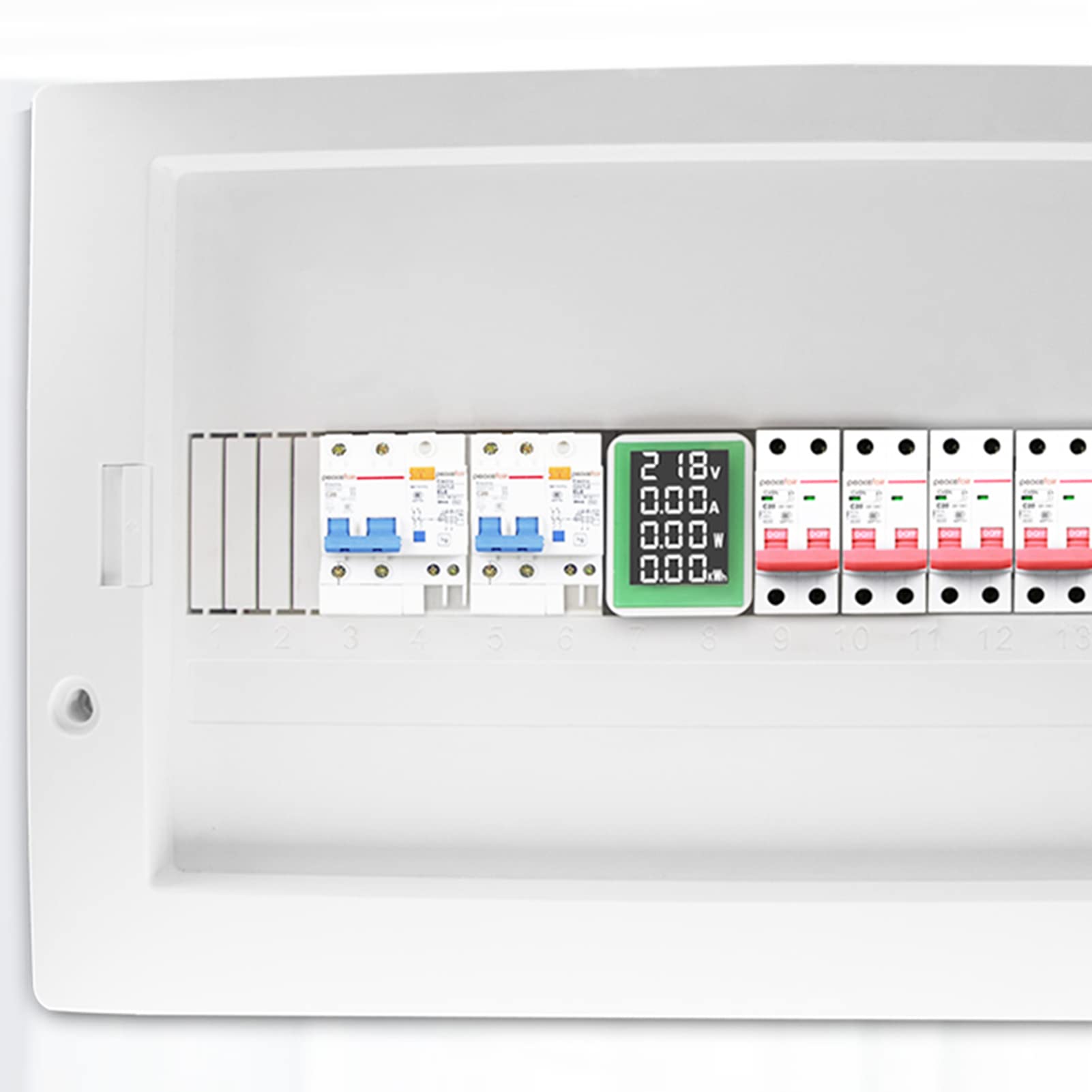 DEWIN Wattmetro,PZEM-008 AC50-300V 100A Contatore Energia Elettrica Amperometro da Quadro Voltimetro Amperimetro Digital con Display LCD