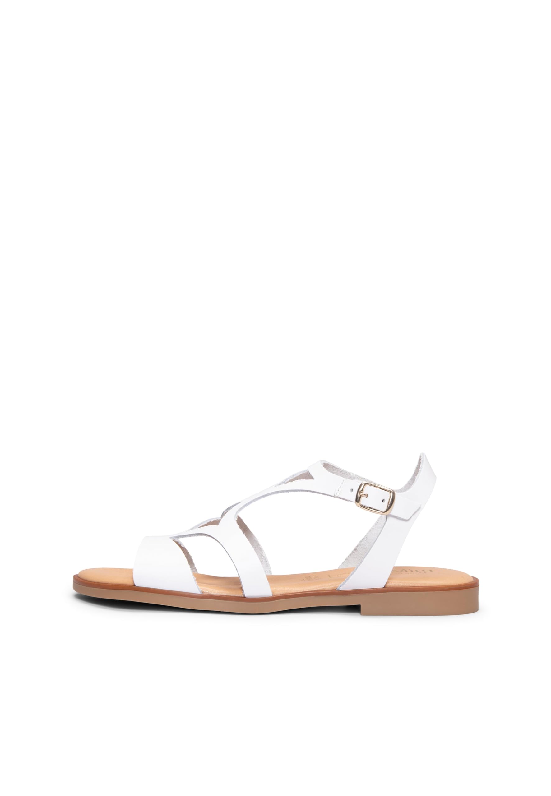 miMaO. Sandalias Planas de Piel. Fabricadas en España