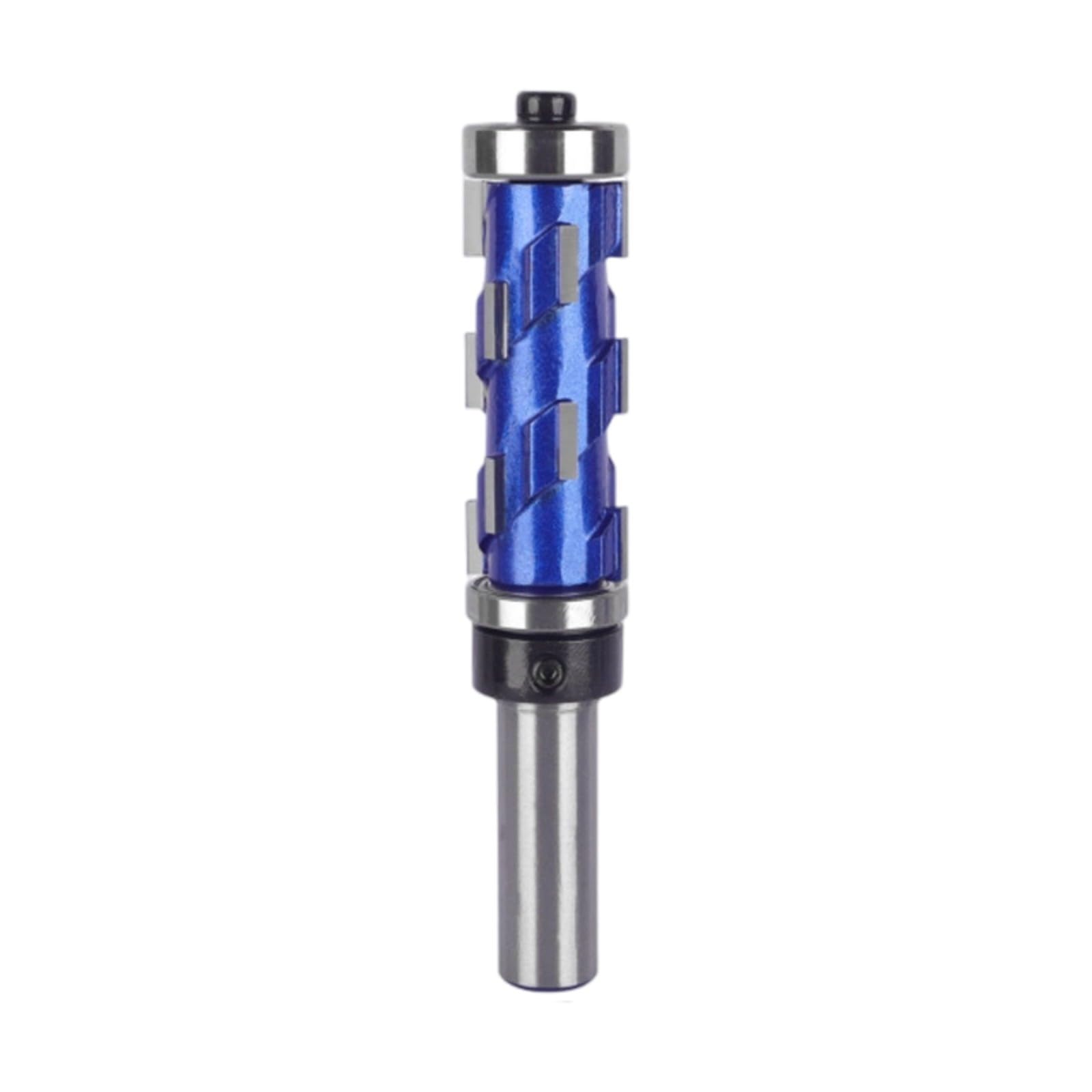 Rgybao 12Mm Carbides Spirals Router Cutter With Upper Lower Bearing Vibrations Reduction And Smooth Woodworking Straight Router Bit With Bearing