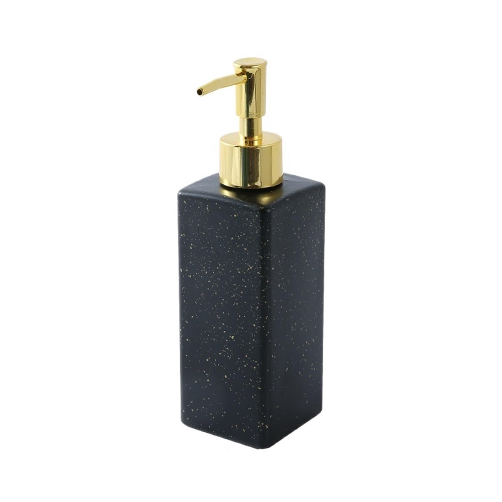 Cyairong-22 Black Soap Dispenser Ceramic Hotel Soap Dispenser Home Bathroom Lotion Dispensing Push Bottle(Black)